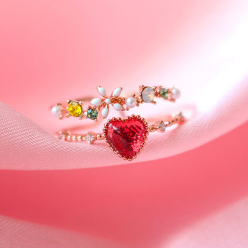 Dreamy Heart Layered Ring