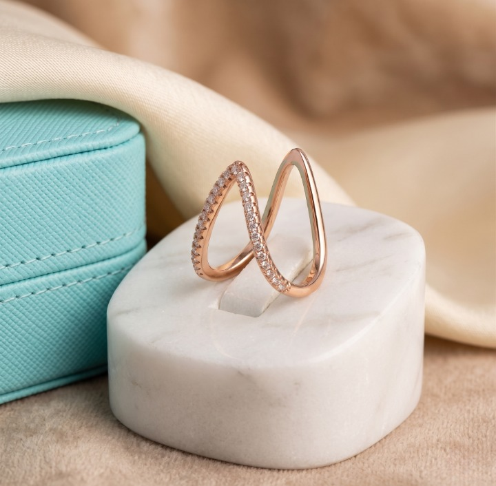 Eterna Rose Gold Statement Ring