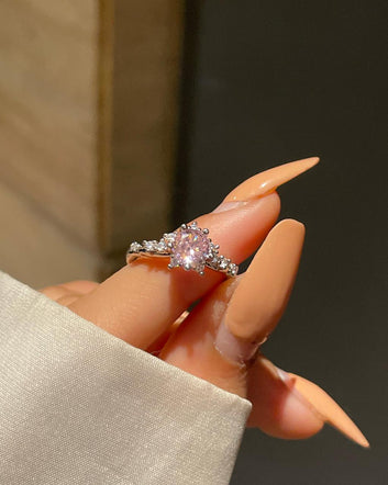 Florence Solitaire Ring- pink